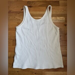 Wol Hide 100% organic cotton waffle knit tank top, size M